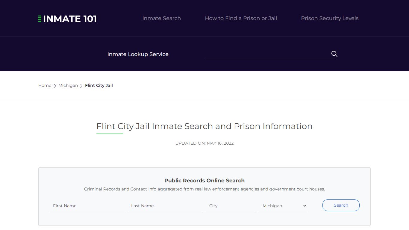 Flint City Jail Inmate Search, Visitation, Phone no ...